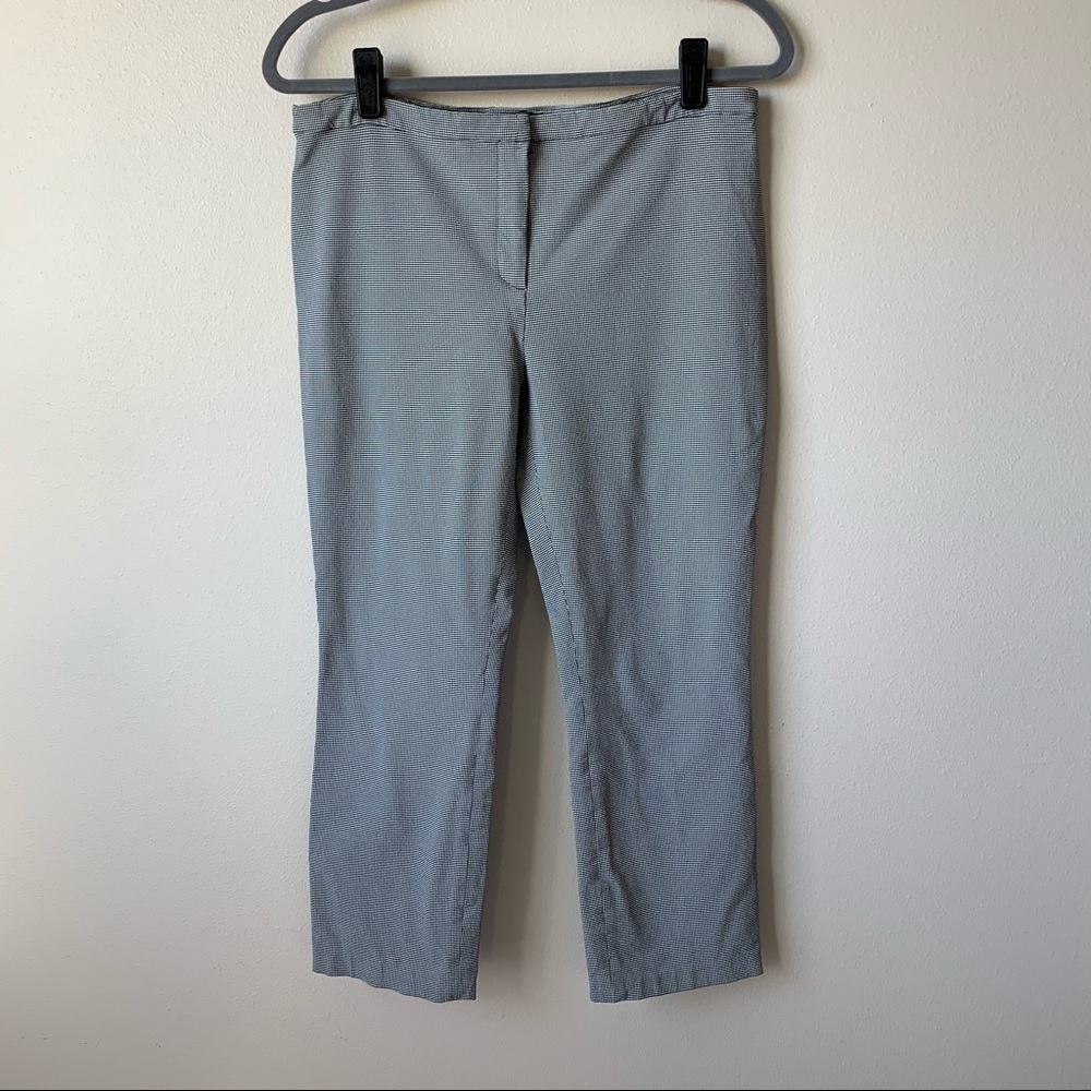 Theory skinny pant in check stretch viscose